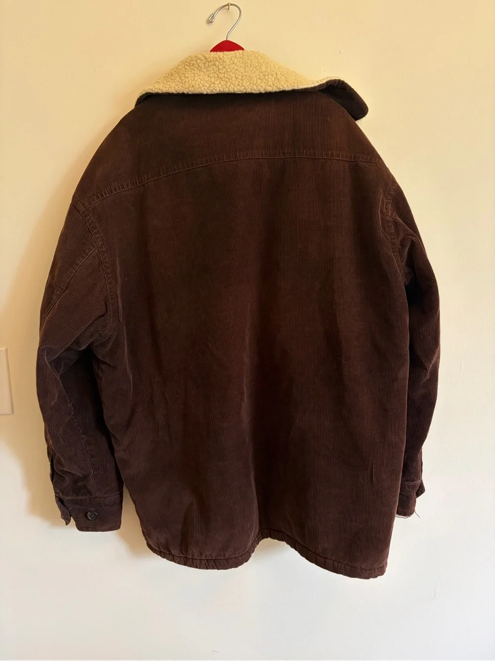 J. Crew Men’s Brown Corduroy Sherpa-Lined Jacket vintage